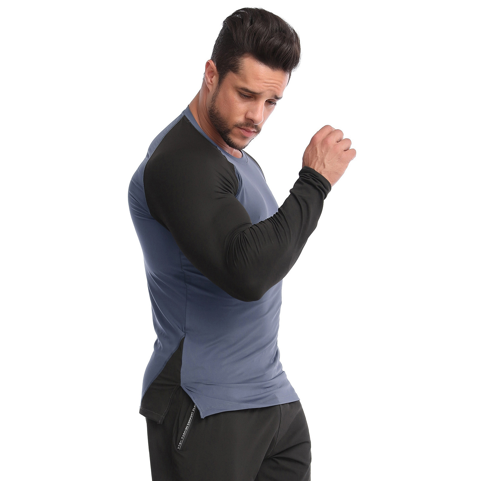 Men’s High Elastic Breathable Quick-Dry Fitness Long Sleeve - Image 5
